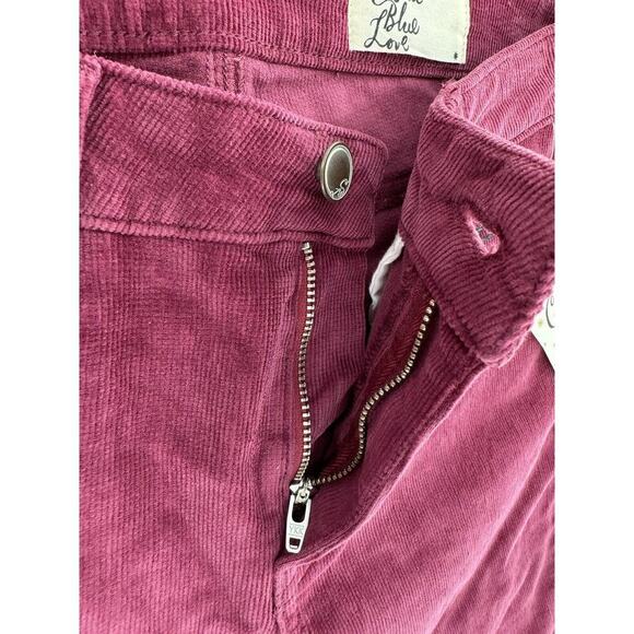 Cosmic Blue Love Jeans Women’s Size 27 Petite Corduroy Magenta Pink Skinny NWT​​ - Picture 4 of 16